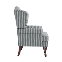 Lot de 2 fauteuils d'appoint à oreilles traditionnels rembourrés