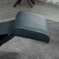 Fauteuil Inclinable HomCom en Similicuir Réglable Manuel à Base Pivotante avec Repose-Pieds Confortable et Relaxant