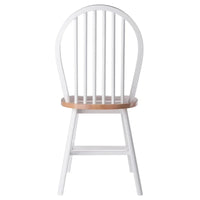 Ensemble de 2 chaises Windsor, naturel et blanc