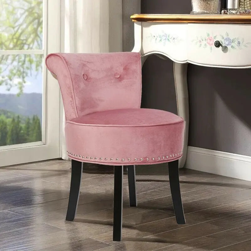 Tabouret de coiffeuse en bois massif 27.5 de haut - 27.5 H X 19 W X 11.8 D