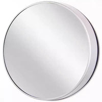 Miroir Mural Rond Argenté 21" Plata - Infinity Instruments : Moderne, Aucun Assemblage, Fixation Murale