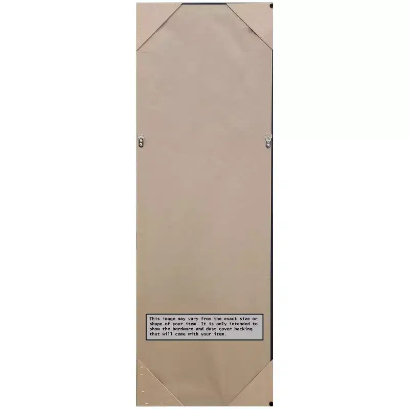 Miroir de porte Vista brossé 17 x 51 po à cadre nickel - Amanti Art : cadre en polystyrène, sans montage requis