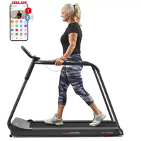 Tapis de course large Sunny Health & Fitness Endurance Cardio avec mains courantes et Bluetooth