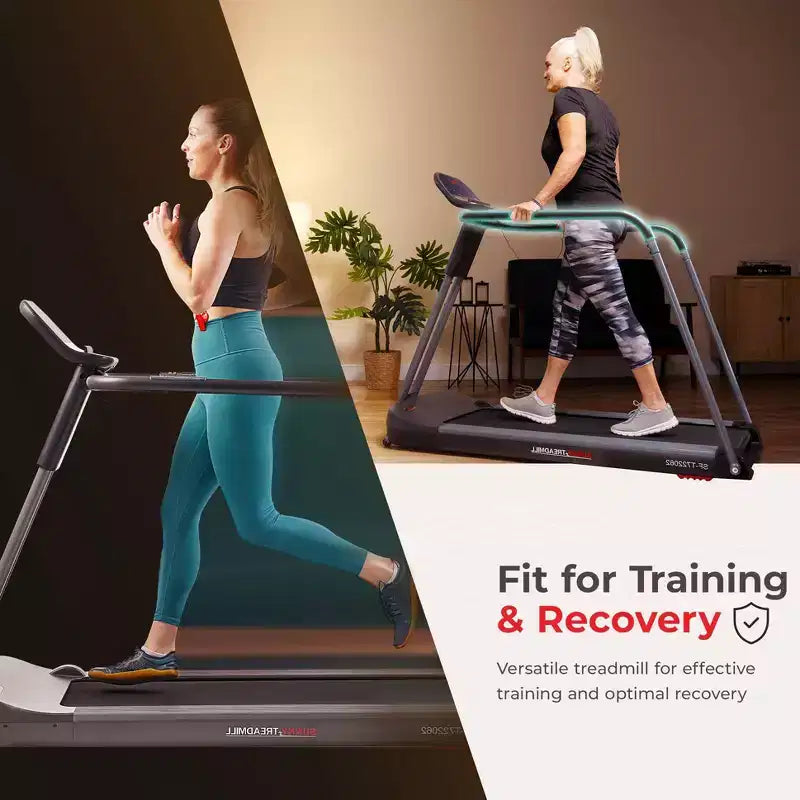 Tapis de course large Sunny Health & Fitness Endurance Cardio avec mains courantes et Bluetooth