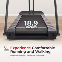 Tapis de course large Sunny Health & Fitness Endurance Cardio avec mains courantes et Bluetooth