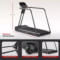 Tapis de course large Sunny Health & Fitness Endurance Cardio avec mains courantes et Bluetooth