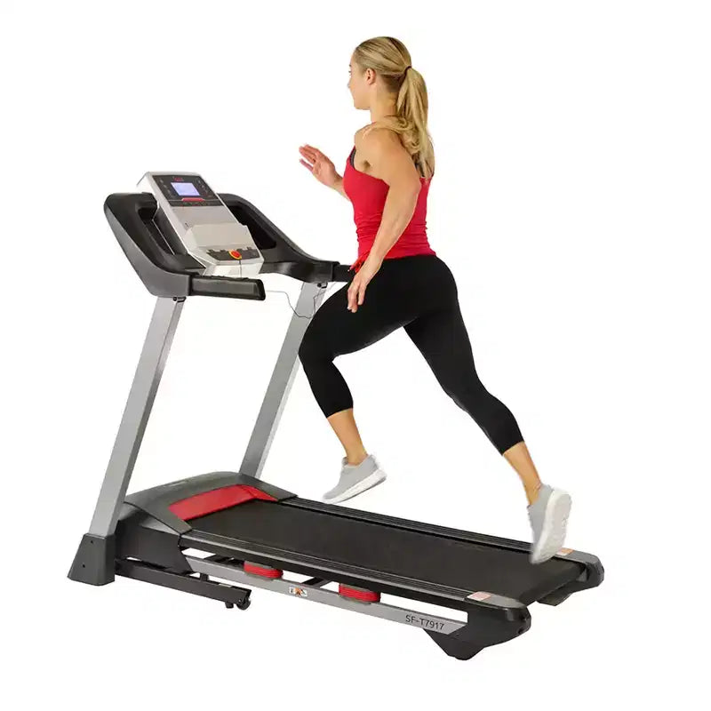 Tapis de course incliné Sunny Health & Fitness avec haut-parleurs Bluetooth et fonction de chargement USB