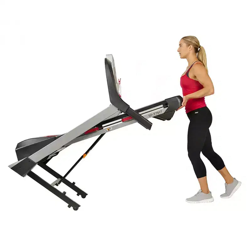 Tapis de course incliné Sunny Health & Fitness avec haut-parleurs Bluetooth et fonction de chargement USB