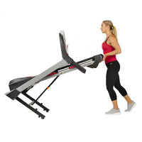 Tapis de course incliné Sunny Health & Fitness avec haut-parleurs Bluetooth et fonction de chargement USB