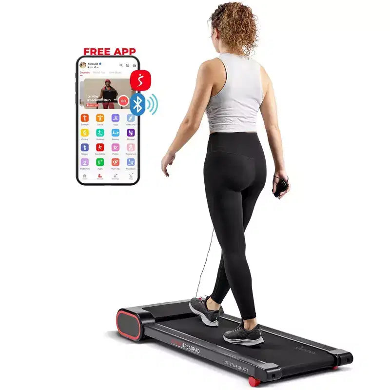 Tapis de marche intelligent Sunny Health & Fitness Slim pour sous le bureau