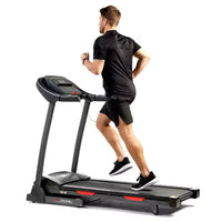 Tapis roulant intelligent pliable avec inclinaison automatique Sunny Health & Fitness Premium avec application exclusive SunnyFit activée - Noir