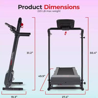 Tapis de course pliable Sunny Health & Fitness Easy Assembly sans moteur