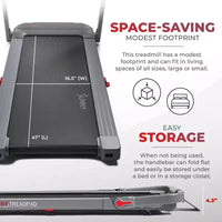 Tapis roulant motorisé sans balais intelligent Helius Lite de Sunny Health & Fitness