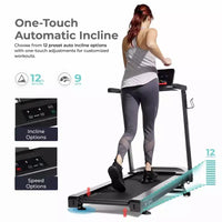 Tapis de course interactif Sunny Health & Fitness avec inclinaison automatique Slim