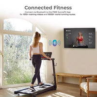Tapis de course interactif Sunny Health & Fitness avec inclinaison automatique Slim