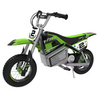 Mini-moto électrique Razor SX350 Dirt Rocket McGrath - Verte : Cadre en acier, moteur 250 W