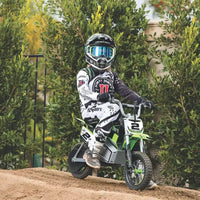 Mini-moto électrique Razor SX350 Dirt Rocket McGrath - Verte : Cadre en acier, moteur 250 W