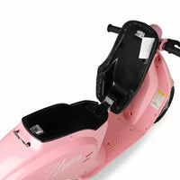 Trottinette électrique Hyper Blush Retro Scooter 24 V avec accélérateur à poignée tournante : acier et plastique, 24 km/h, capacité de 77 kg