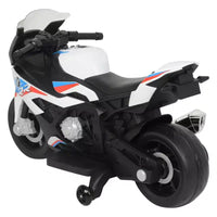 Best Ride on Cars Moto BMW 12V électrique - Blanc : Plastique, 3+ ans, capacité 22,6 kg