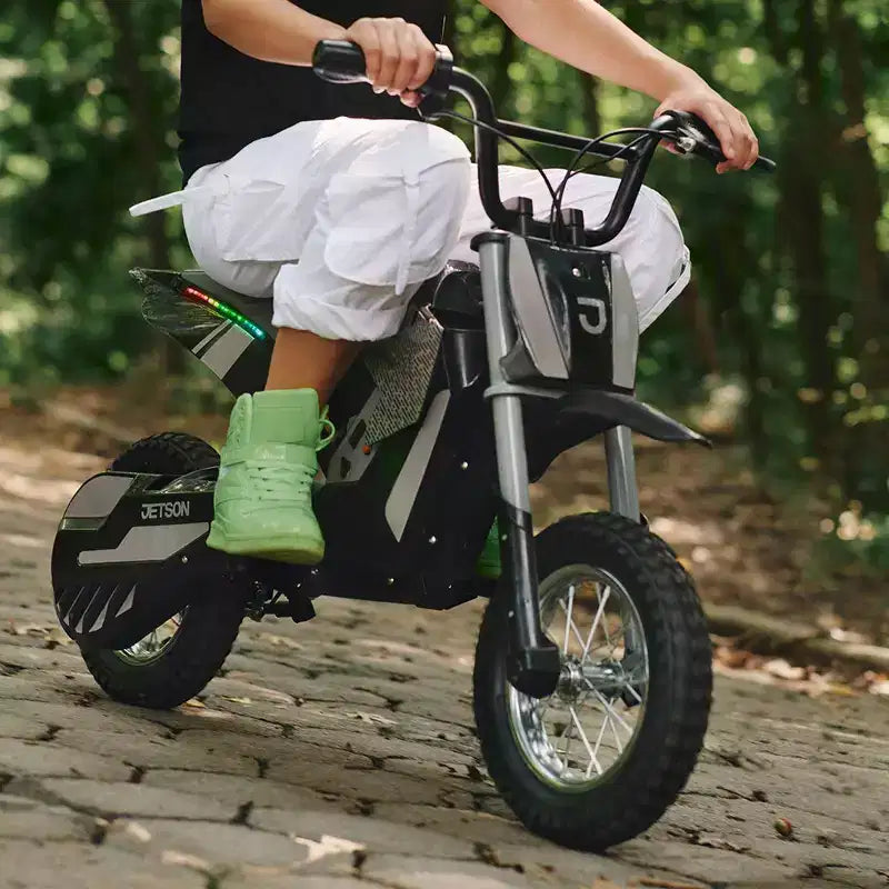 Moto de cross électrique Jetson Horizon pour enfants - Noire