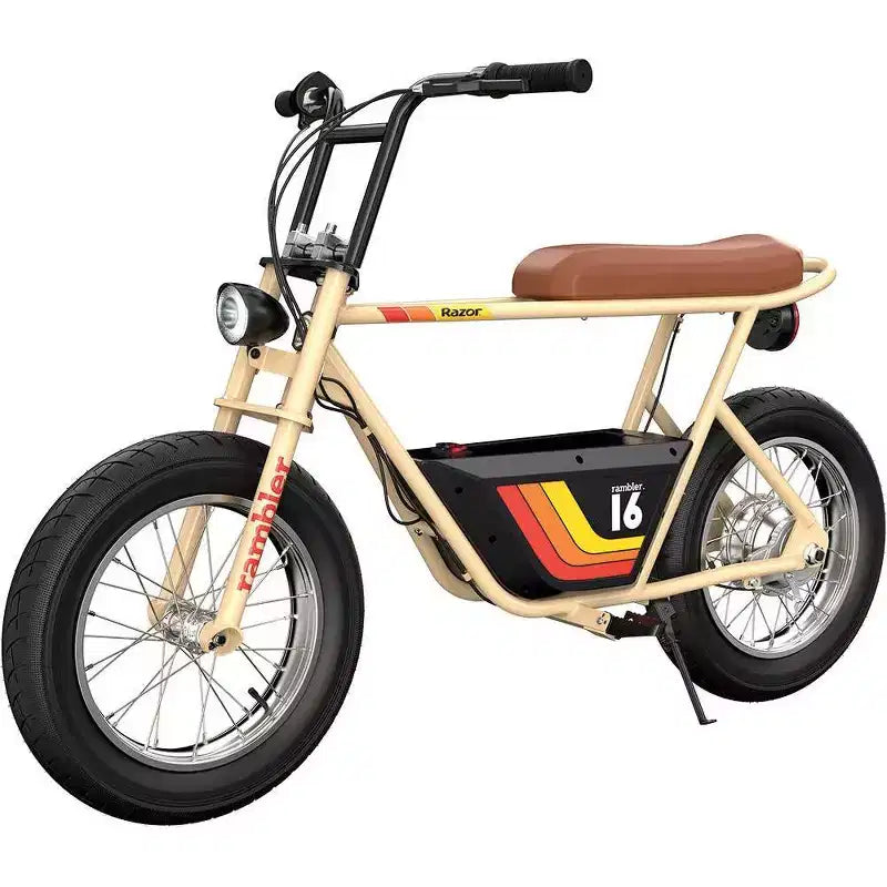 Razor Rambler Trottinette électrique à enjambement haut - Beige : moteur 350W, vitesse 15,5 mph