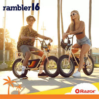 Razor Rambler Trottinette électrique à enjambement haut - Beige : moteur 350W, vitesse 15,5 mph