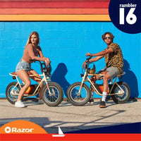 Razor Rambler Trottinette électrique à enjambement haut - Beige : moteur 350W, vitesse 15,5 mph