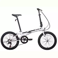 Vélo pliant ZiZZO Ferro 7 vitesses en acier de 20 po - Blanc
