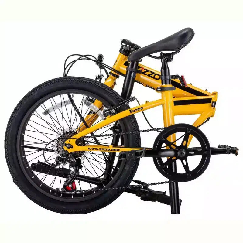ZiZZO Ferro Vélo pliant 20" en acier 7 vitesses - Jaune