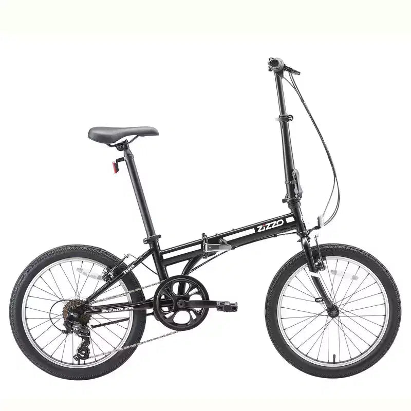 Vélo pliant ZiZZO Ferro 7 vitesses en acier 20" - Noir