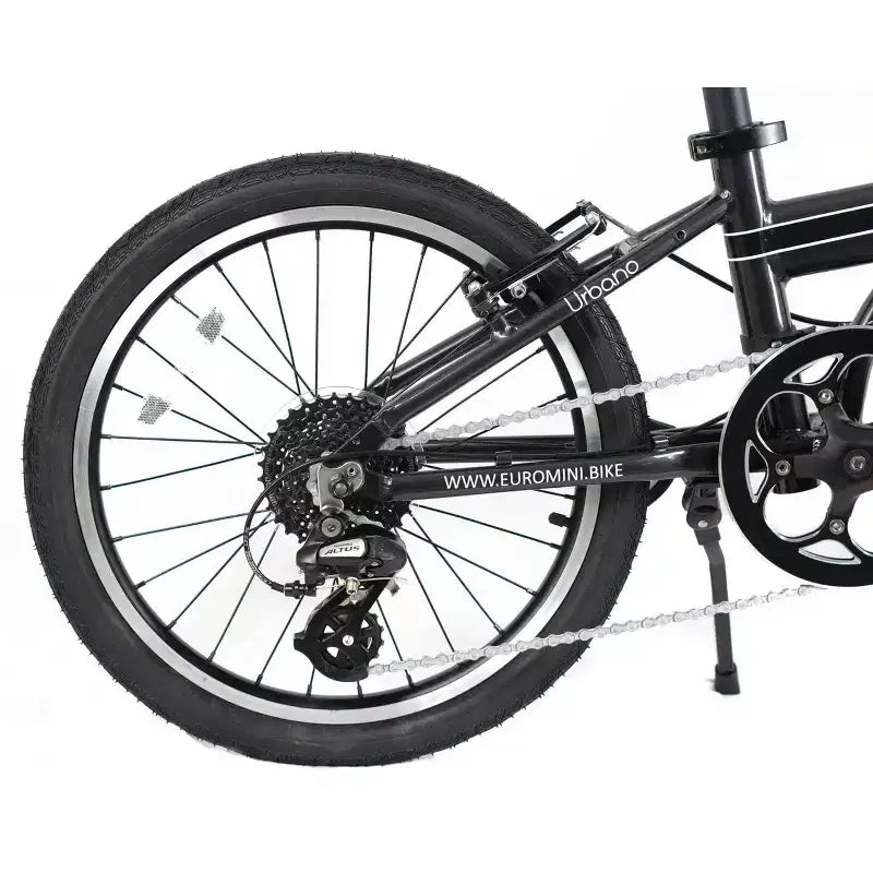 ZiZZO Urbano Vélo pliant 20" en aluminium 8 vitesses - Gris