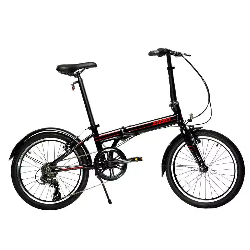 Vélo pliant ZiZZO Via 7 vitesses en aluminium 20" - Noir