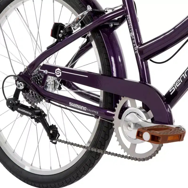 Vélo Confort Huffy Sienna 24" G MLT SPD - Aubergine brillante