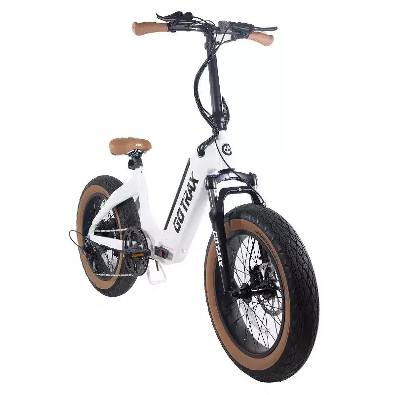 GOTRAX F5 Vélo électrique pliant 20" à enjambement bas pour adulte - Blanc