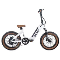 GOTRAX F5 Vélo électrique pliant 20" à enjambement bas pour adulte - Blanc