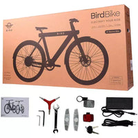 Bird Adult A Frame Vélo électrique hybride à enjambement haut 28" - Noir : cadre en aluminium, vitesse max 20 mph