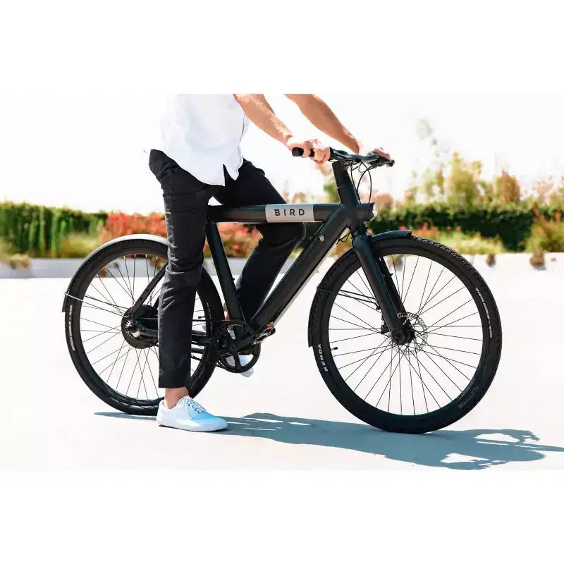 Bird Adult A Frame Vélo électrique hybride à enjambement haut 28" - Noir : cadre en aluminium, vitesse max 20 mph
