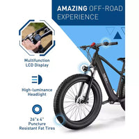 Hiboy Adult P6 Vélo électrique de montagne à enjambement haut 26" - Noir