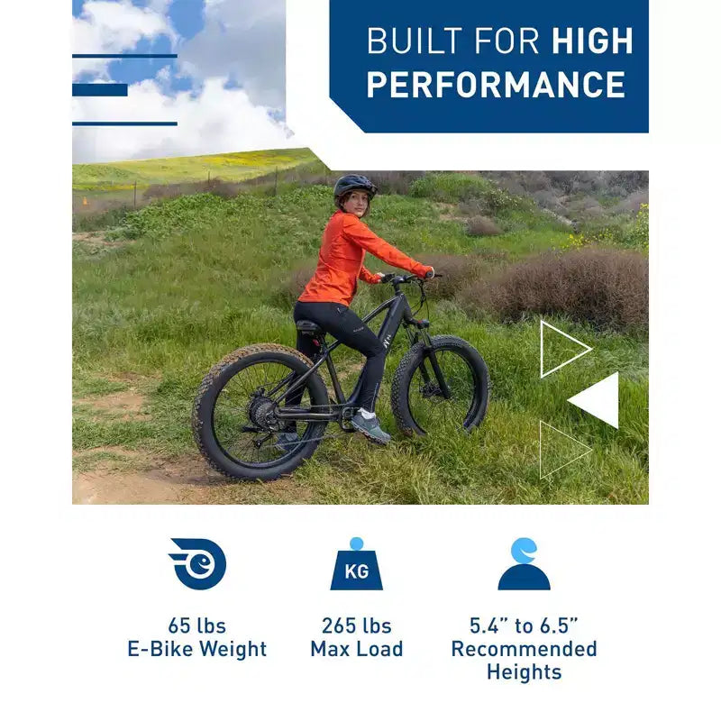 Hiboy Adult P6 Vélo électrique de montagne à enjambement haut 26" - Noir