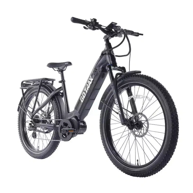 Vélo hybride électrique GOTRAX Adult MX1 Mid Drive 27,5 po à enjambement bas – Noir