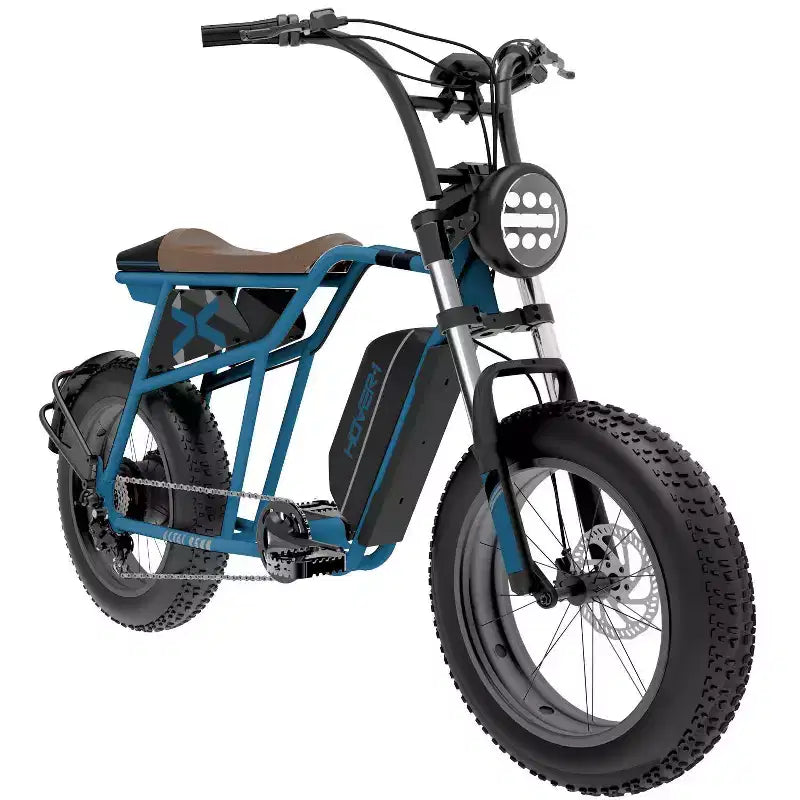 Vélo de croisière électrique Hover 1 Altai R500 20 po avec cadre enjambeur pour adulte - Bleu