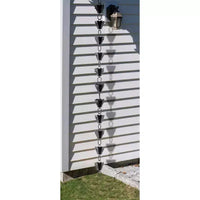 Chaîne de pluie en aluminium tulipe de style ferme moderne de 8,5 pi Good Directions - Noir