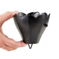 Chaîne de pluie en aluminium tulipe de style ferme moderne de 8,5 pi Good Directions - Noir