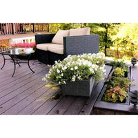 Emsco Auge : jardinière autoportante au sol en résine résistante aux intempéries, sans montage 10"x30"x7,5", rectangulaire