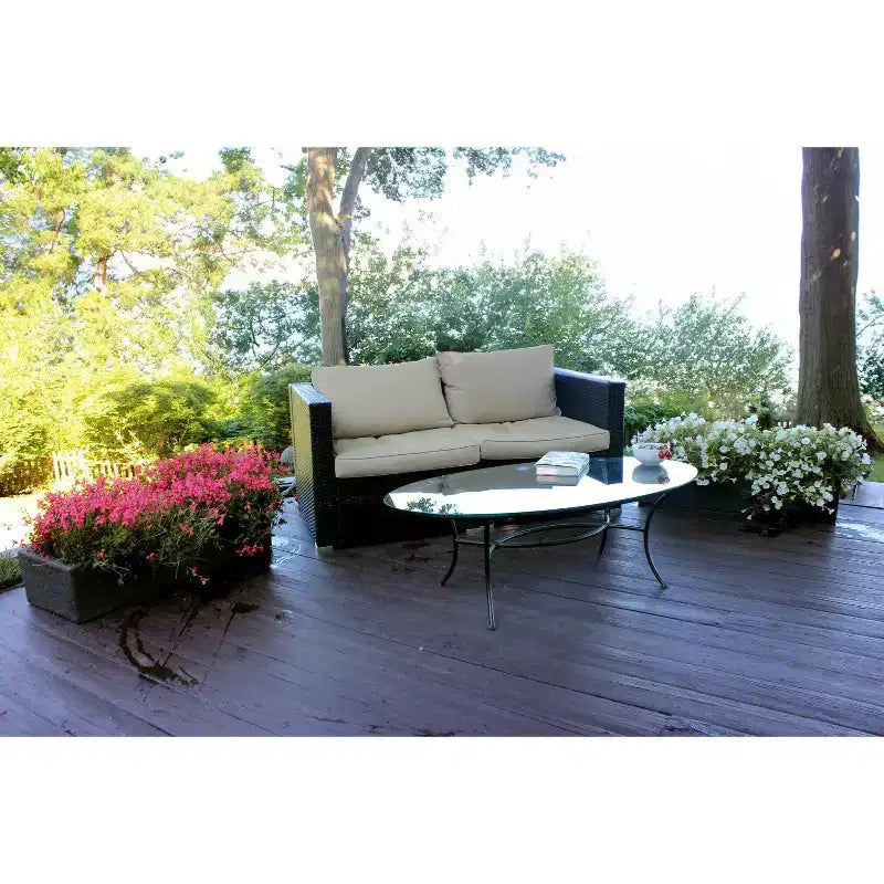 Emsco Auge : jardinière autoportante au sol en résine résistante aux intempéries, sans montage 10"x30"x7,5", rectangulaire