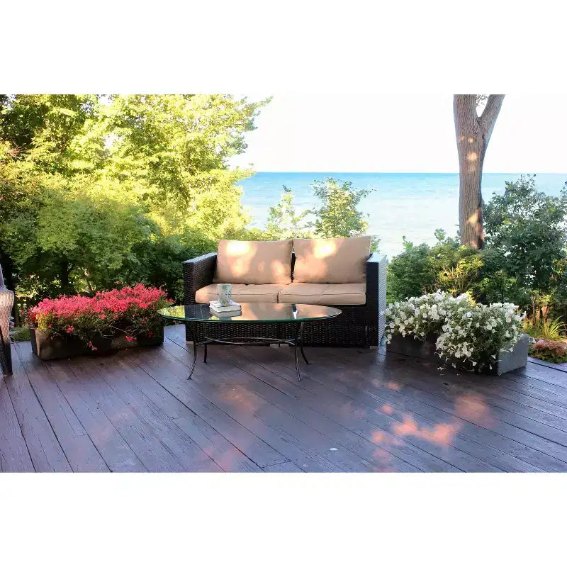 Emsco Auge : jardinière autoportante au sol en résine résistante aux intempéries, sans montage 10"x30"x7,5", rectangulaire