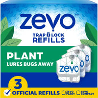 Recharge pour piège à insectes volants Zevo Plant, paquet de 3, blanc