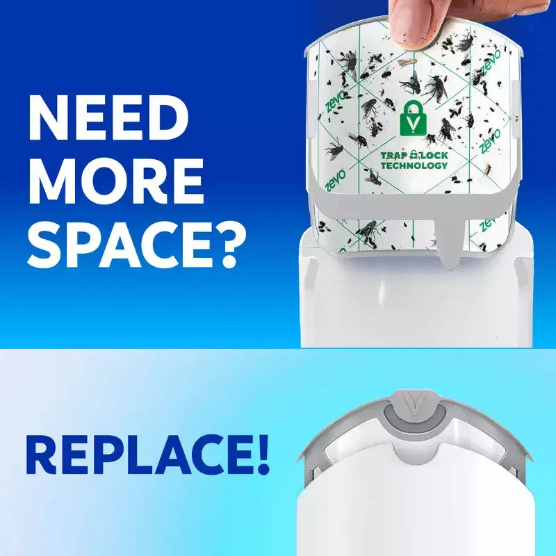 Recharge pour piège à insectes volants Zevo Plant, paquet de 3, blanc