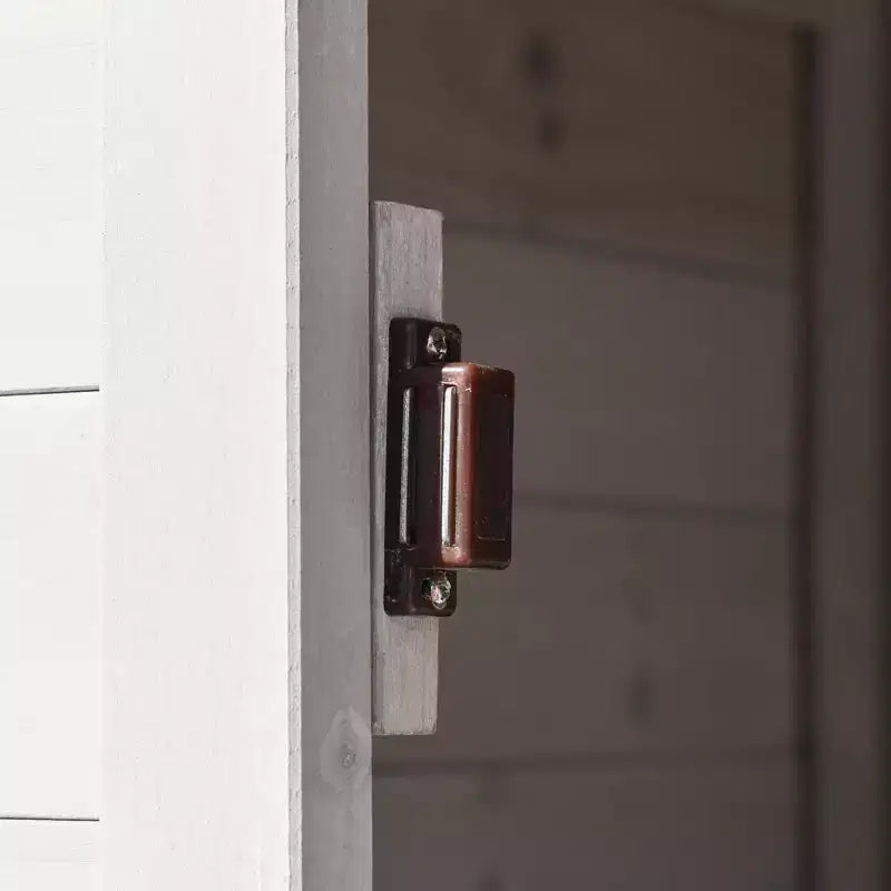 WELLFOR Organisateur d'outils en bois à 3 étagères de 586 L, coffre de pont, gris clair
