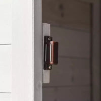 WELLFOR Organisateur d'outils en bois à 3 étagères de 586 L, coffre de pont, gris clair